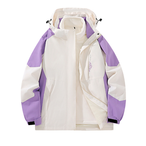 秋冬男女款夹克户外三合一冲锋衣可拆卸两件套登山服CF1818SP85图片