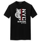 夏季男士短袖t恤青春宽松CVC60%棉新款男装DT3568-半面虎NYC-P15，男装T恤，星座1410（原1902A）