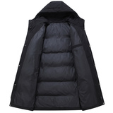 2024白鸭绒羽绒服男士宽松连帽中长款上衣潮牌时尚外套YR2319P220，男装羽绒服，星座1410（原1902A）