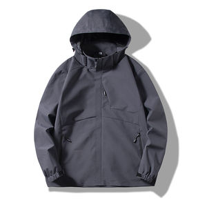 夹克单层冲锋衣男女连帽开衫拼色防水加厚户外登山服 CF23689P60图片
