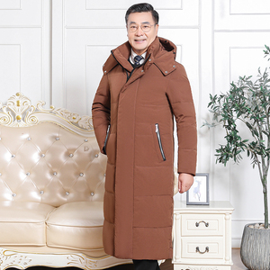 羽绒服男女情中老年长款过膝加厚保暖冬季防风加厚外套 YR098P115图片
