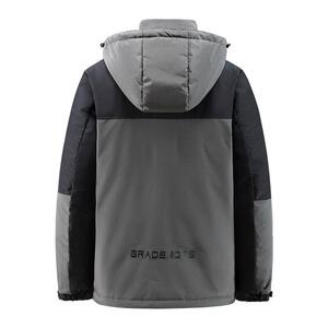 冬季新羽绒服男短款撞色连帽外套户外工装情侣防寒上衣YR9869P80图片