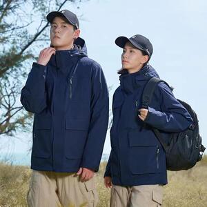 三合一冲锋衣90鸭绒内胆秋冬男女款百搭连帽防水外套 CF23812P420图片