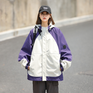 春秋户外运动冲锋衣男女情侣款防水防风衣登山夹克外套 JK226P95图片