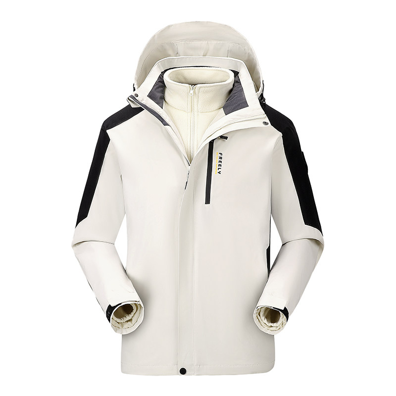 秋冬男女款夹克户外三合一冲锋衣可拆卸两件套登山服CF2299P105,男装夹克,星座1410（原1902A）