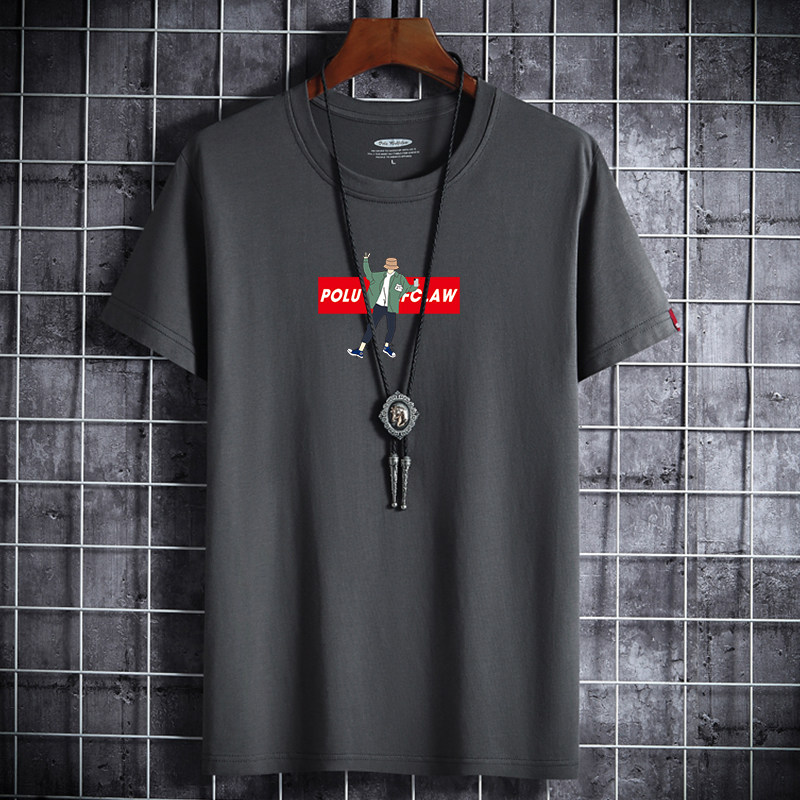 夏季男士短袖t恤潮流潮牌宽松纯棉衣服新款男装DT2030-自拍-P15,男装T恤,星座1410（原1902A）