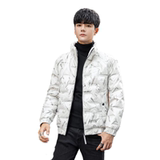 羽绒服男士2024新款秋冬季帅男士亮面印花立领男装外套YR8027P95，男装羽绒服，星座1902A（原星座1216）