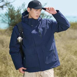 三合一冲锋衣90鸭绒内胆秋冬男女款百搭连帽防水外套 CF23812P420图片
