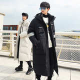 冬季情侣装羽绒服男2021新款潮流韩版加长款过膝外套YR097P150，男装羽绒服，星座1410（原1902A）