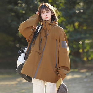 冲锋衣外套男士春秋美式机能工装户外防风防水登山服夹克 J91P32图片