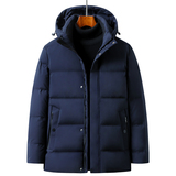 羽绒服男短款加厚连帽中老年爸爸父亲冬装大码保暖外套YR6808P110，男装羽绒服，星座1410（原1902A）