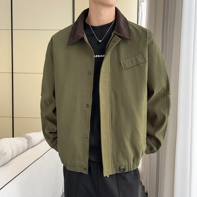 秋季夹克外套男休闲外套情侣款潮宽松百搭水洗翻领夹克JK2560P82,男装夹克,星座1410（原1902A）