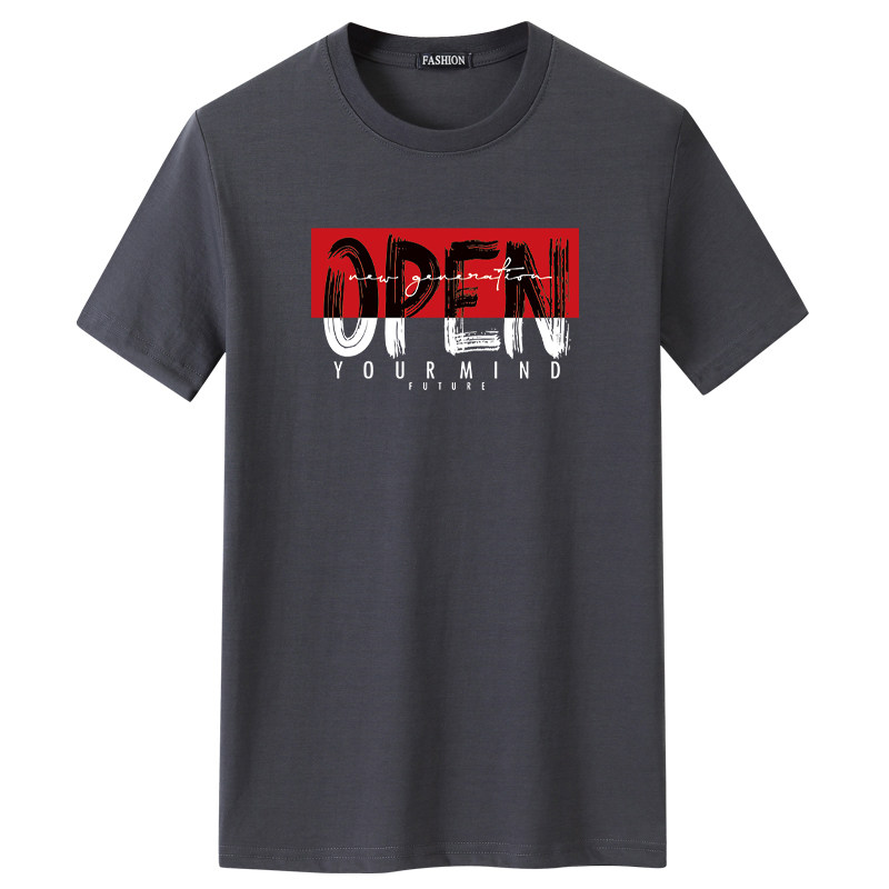 夏季男士短袖t恤青春宽松CVC60%棉新款男装DT3634-敞开心扉-P15,男装T恤,星座1410（原1902A）
