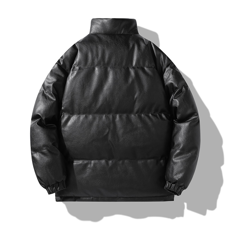 美式立领面包服PU皮棉衣外套情侣潮牌冬季保暖宽松棉服MY2283P75,男装棉衣,星座1410（原1902A）