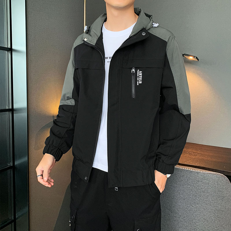 M-8XL潮男士连帽夹克春秋季外套上衣情侣女户外休闲夹克JK2117P68,男装夹克,星座1410（原1902A）