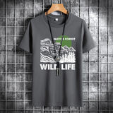 夏季男士短袖t恤潮流潮宽松纯棉衣服2021新款DT4529-WILDLIFE-P15，男装T恤，星座1410（原1902A）