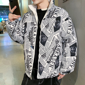 新款棉衣厂家直销双面穿立领棉衣潮宽松情侣百搭休闲棉服MY986P65图片