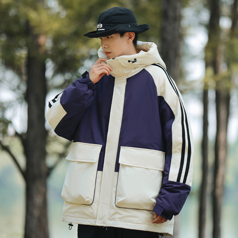 羽绒服90%绒短款冬季潮流百搭连帽外套情侣保暖新款YR2315P215,男装羽绒服,星座1410（原1902A）