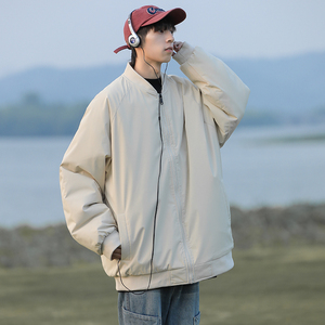 M-8XL大码棉衣男冬季螺纹袖口港风潮牌加厚宽松重磅棉服 MY887P65图片