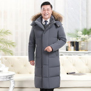 中长款大毛领羽绒服情侣连帽工装羽绒大衣大码外套 YR098-1P150,男装羽绒服,星座1902A（原星座1216）