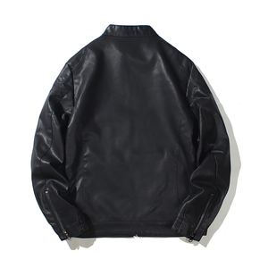 跨境外贸男士外套春秋皮衣飞行夹克男装PU皮机车服皮衣PY908-1P75图片