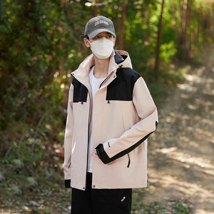 春秋薄男士户外夹克防风防水情侣冲锋衣女登山服外套 CF2368D P50图片