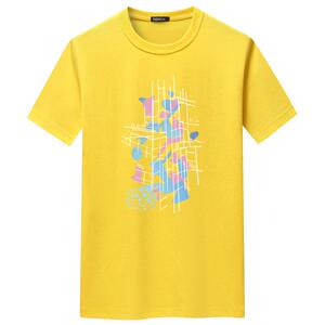 夏季男士短袖t恤青春宽松CVC60%棉新款男装DT3717-海兰花-P15图片