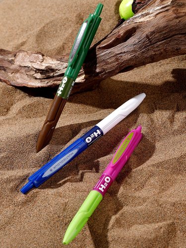 按动速干可换笔中性H2O矿泉