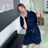 现货169-2221-P115时尚抽绳牛仔连体裤控178，女装连体裤，浙宝169A(原263)