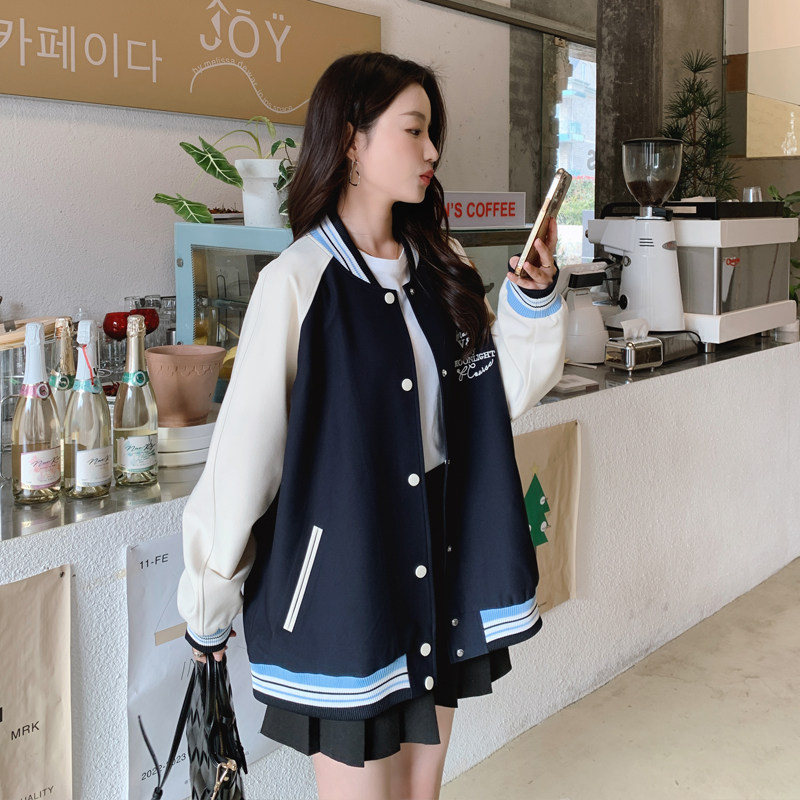 新款-169-2315款P145撞色休闲棒球服外套-控198,女装短外套,浙宝169A(原263)