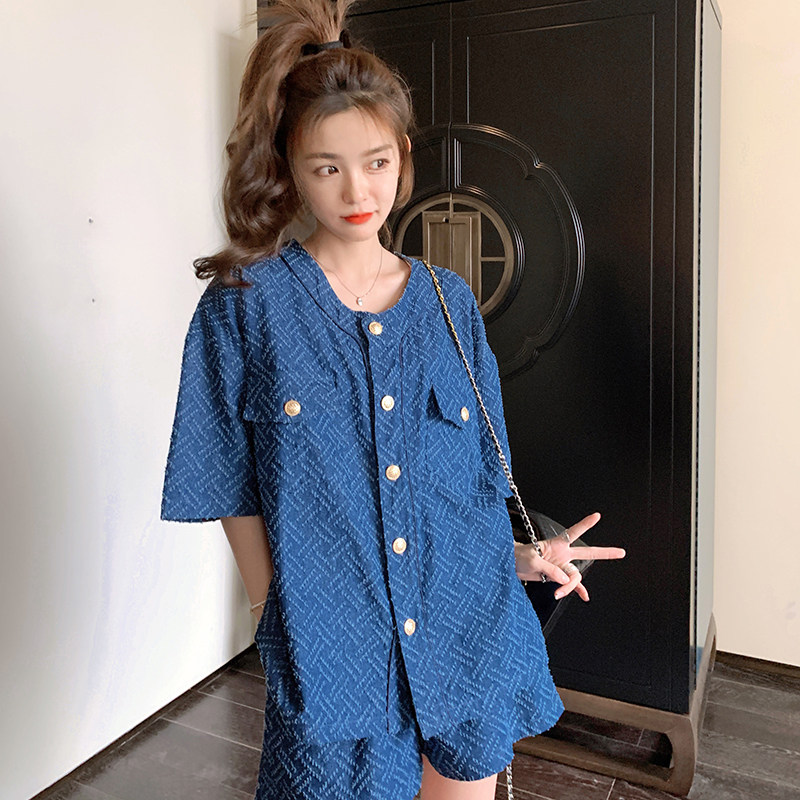 【新品】169-23058-P145牛仔纹路套装控198,女装套装/套裙,浙宝169A(原263)