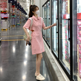 新款169-23078P115-针织拼接露腰有垫肩连衣裙巨显瘦控168，女装连衣裙，浙宝169A(原263)