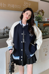 【新款】169-2315款-P145撞色拼接休闲款棒球服控198图片