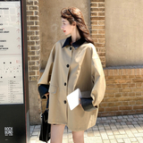 韩版宽松流行工装风外套女2025春秋季新款英伦风休闲显瘦气质风衣，女装短外套，浙宝169A(原263)