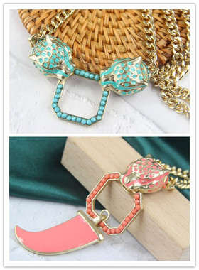 饰品日韩风彩钻滴油欧美豹子头