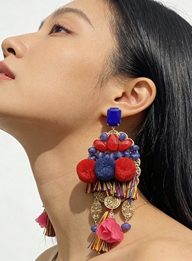 欧美外贸饰品时尚百搭个性耳环女多款颜色耳环耳钉耳坠大耳环BC06