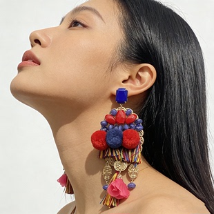 欧美外贸饰品时尚百搭个性耳环女多款颜色耳环耳钉耳坠大耳环BC06