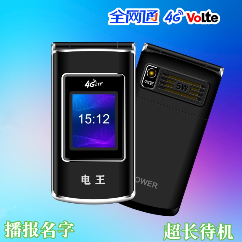 WDLEE N33全网通4G信号大屏超长待机全语音王报名字老人翻盖手机