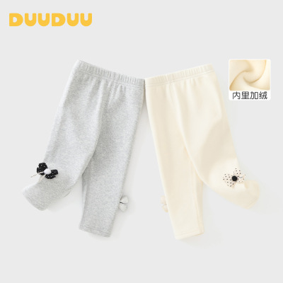 DUUDUU婴幼童a类棉韩版百搭神器时尚简约风蝴蝶松紧腰外穿打底裤