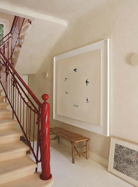 CRISISART 63 艺术微喷现代 飞鸟 燕子 侘寂风 米色 浅色画