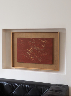 crisis art 72 艺术微喷现代暗红色抽象画挂画客厅卧室餐厅装饰画