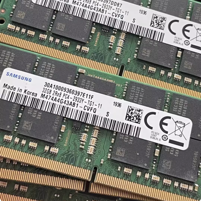 三星32G 2RX8 PC4-2933Y-TG1-11 纯ECC SODIMM M474A4G43AB1-CVFQ