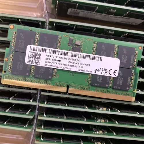 镁光MTC16C2085S1SC56BG1 32G 2RX8 PC5-5600B SODIMM笔记本内存