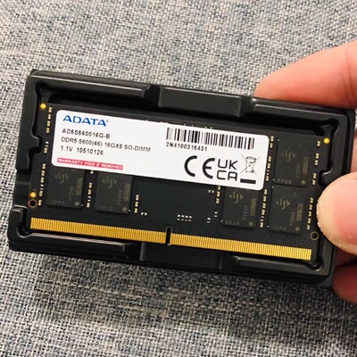 威刚16GB DDR5 5600(46)16GX8 SO-DIMM AD5S560016G笔记本内存条