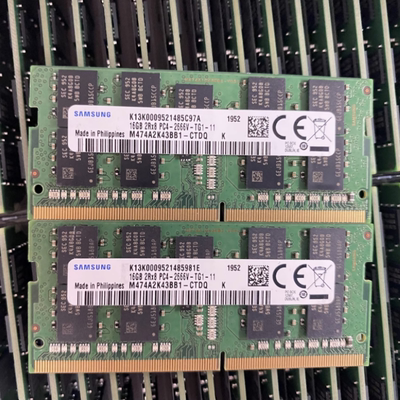 三星16G 2RX8 PC4-2666V-TG1-11纯ECC SODIMM工作站内存DDR4 2667