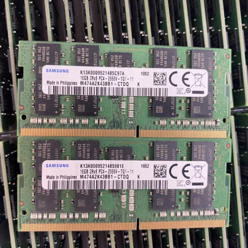 三星16G 2RX8 PC4-2666V-TG1-11纯ECC SODIMM工作站内存DDR4 2667