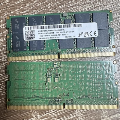 Micron镁光16G DDR5 4800 ECC MTC10C1084S1TC48BA1笔记本内存条