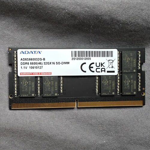 威刚32GB DDR5 5600(46) 32GX16 SO-DIMM AD5S560032G笔记本内存