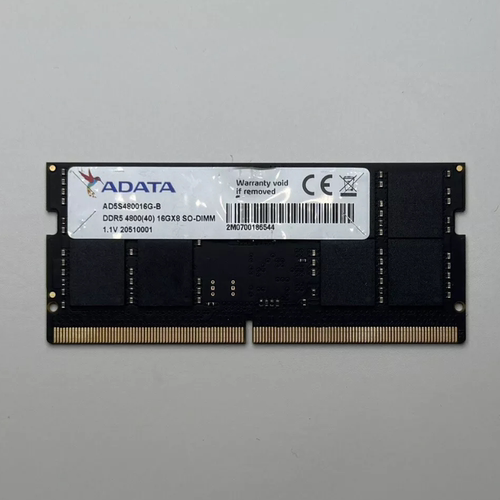 威刚AD5S480016G-S 16GB DDR5 4800(40) 16GX8 SO-DIMM笔记本内存
