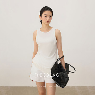 极简弹力羊毛小背心女